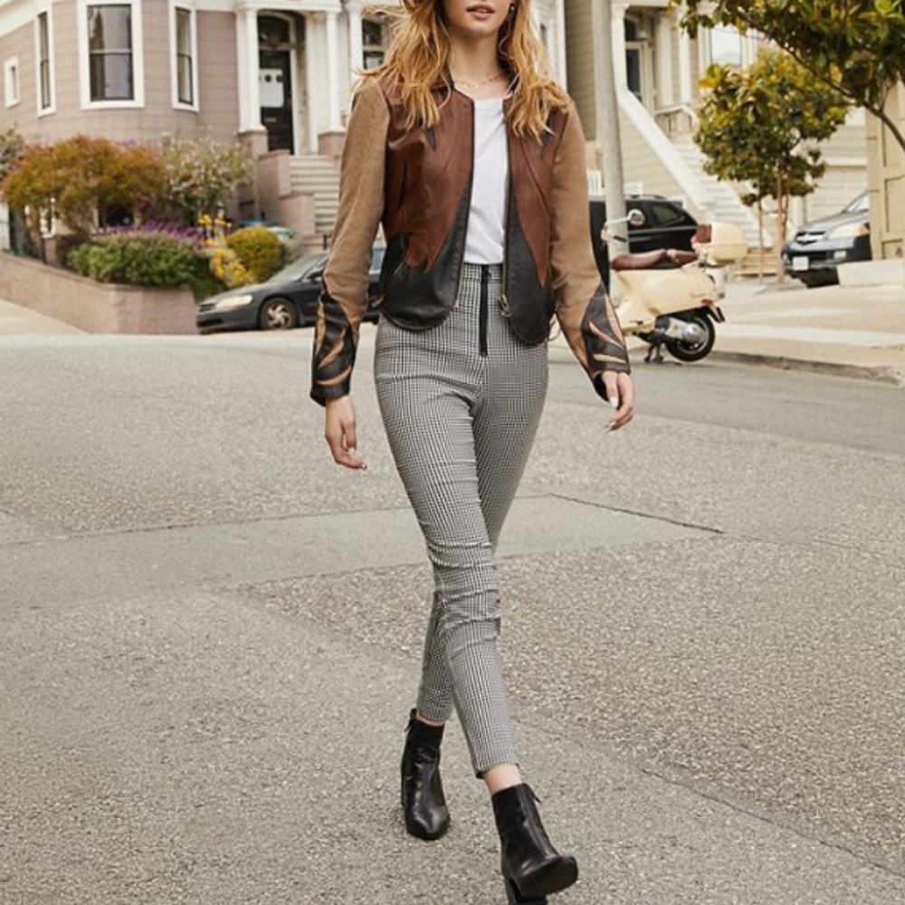 Urban Outfitters Susie High-Rise Zip-Front Pant